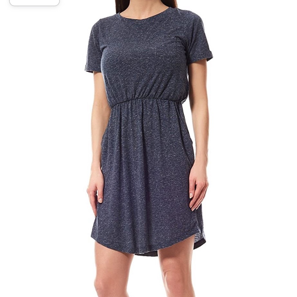 Vero Moda Blue Short Sleeve T-Shirt Dress
